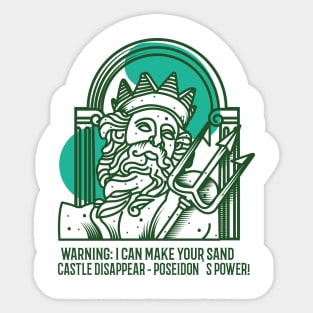 Warning I can make yout sand castle disappear! Sticker